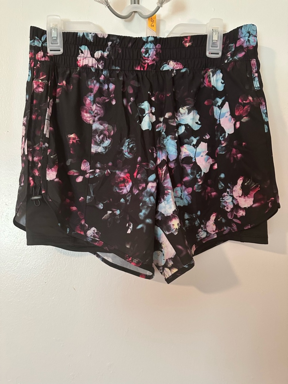 Avia Black with Floral Accent shorts